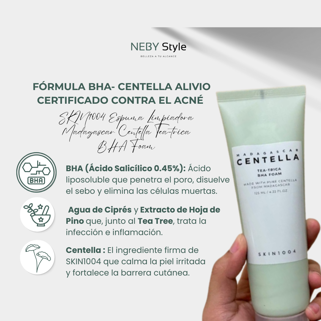 LIMPIADOR SKIN1004 TEA-TRICA BHA FOAM | Tratamiento Anti-Acné y Calma Intensiva