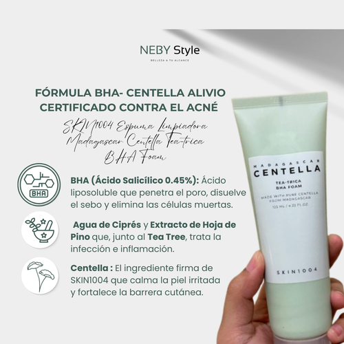 LIMPIADOR SKIN1004 TEA-TRICA BHA FOAM | Tratamiento Anti-Acné y Calma Intensiva
